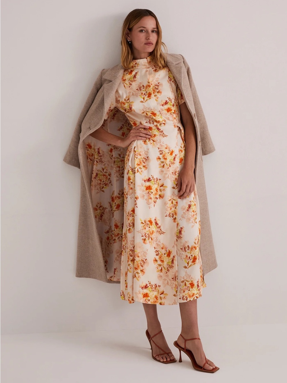 $398 Favorite Daughter Floral Dreamy Feminine Buttons Dress Size 14